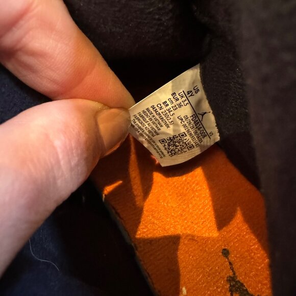 Air Jordan 5 Retro Plaid limited Sneakers Multicolor Black/Orange Size 4 - Picture 11 of 13